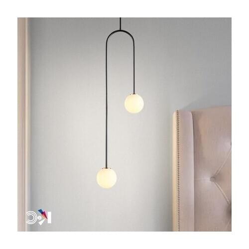 Vintage Loft Industrial Chandelier Black Gold Bar Stair Hanging Light Dining Glass Ball Retro Glass Loft Gold Chandelier