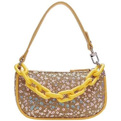 Fashion Acrylic Chain Handbags Women Crossbody Shoulder Bag 2020 PU Leather Ladies Designer Messenger Bags Totes Female Purses