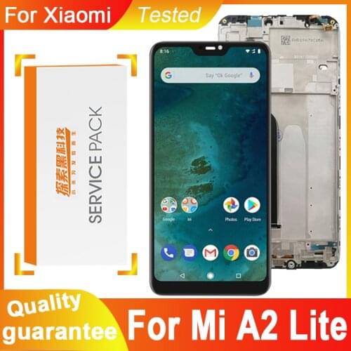 100% Tested 5.84'' Display Replacement for Xiaomi Mi A2 LITE LCD Touch Screen Digitizer Assembly for Redmi 6 Pro Display