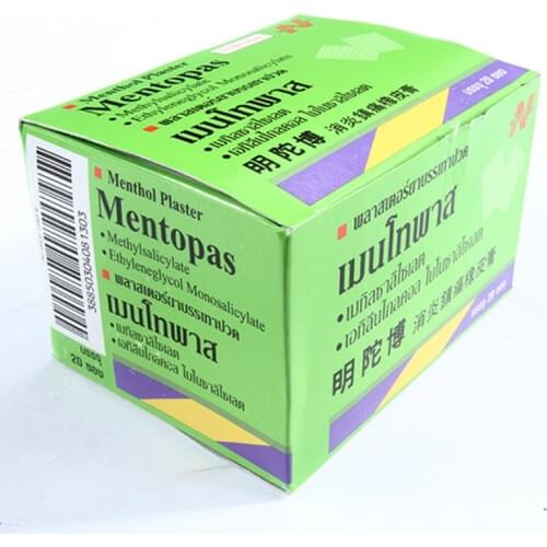 100Pcs Thailand Medical Mentopas Pain Relief Plaster for Muscle Pain /Backache /Joint Pain Relieving Thailand Medical Patch