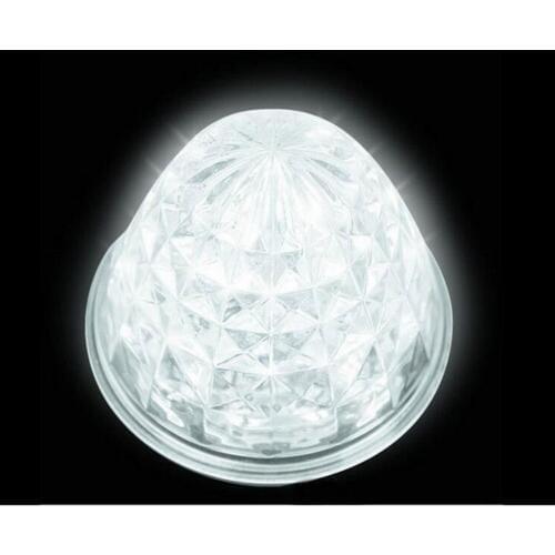 24V 12V 2pcs 16-LED Truck Side Marker Lights white Beehive Dome Clearance Cab Roof Indicator Lights