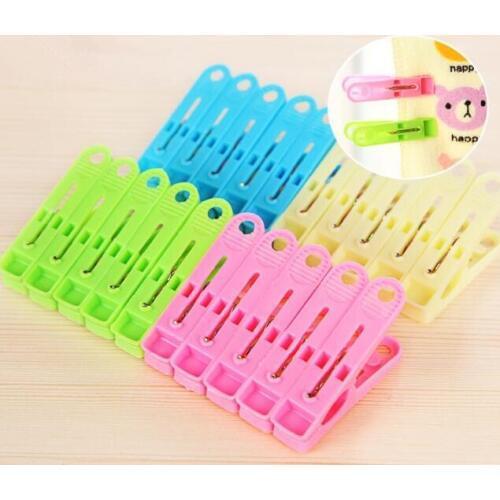 20Pcs/Lot Laundry Clothes Pins Colorful Plastic Hanging Pegs Clips Heavy Duty Clothes Pegs Clothesline Towel Socks Hanger LF 184