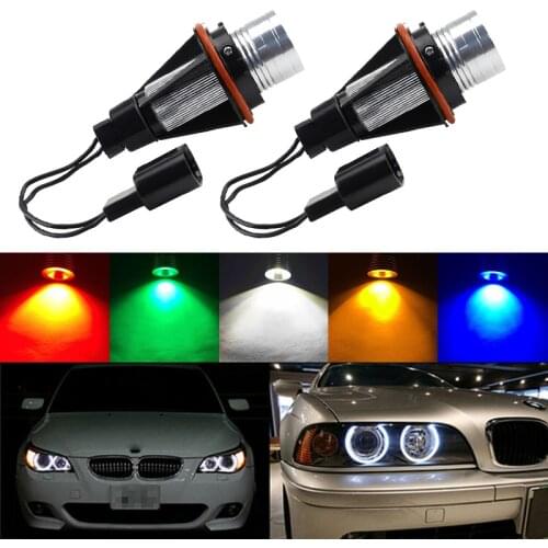 2X Canbus LED Angel Eyes Light Halo Ring Lamp Error Free Headlight For BMW X5 E87 E39 M5 E66 E83 X3 E60 E61 E63 E64 M6 E65 E53