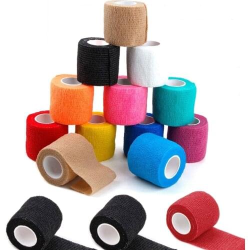 Tattoo Grips Cover 5pcs Tattoo Self-adhesive Elastic Bandage Grip Cover Wrap Tattoo Accessories Tattoo Grip For Free Shipping