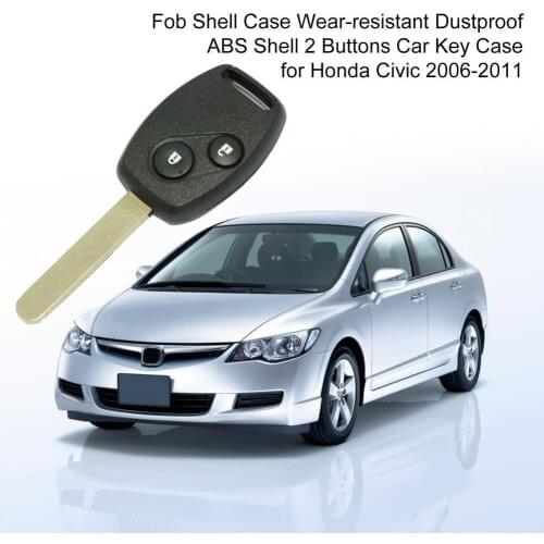 50% Hot Sales!!! Fob Shell Case Wear-resistant Dustproof ABS Shell 2 Buttons Car Key Case for Honda Civic 2006-2011