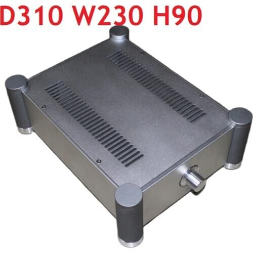 Size D310 W230 H90 All Aluminum Power Amplifier Case Tube Preamp Case Chassis DIY Aluminum Box WA26