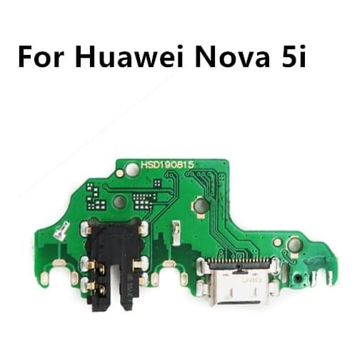 For Huawei Nova 5i USB Charger Port Dock Connector PCB Board Ribbon Flex Cable Charging Port Component Replacement Spare P
