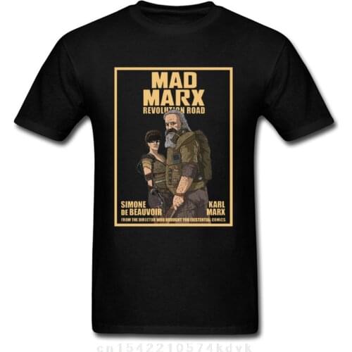 Tshirt Mens USSR Badge T Shirt Mad Marx Revolution Road Max Men T-shirt Unique Designer Russian Tops Red Star Tees