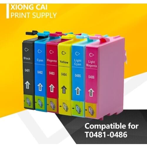 T0481 compatible ink cartridge For Epson Stylus Photo R200 R220 R300 R300M R320 R340 RX500 RX600 RX620 RX640 Printer 6pcs Full
