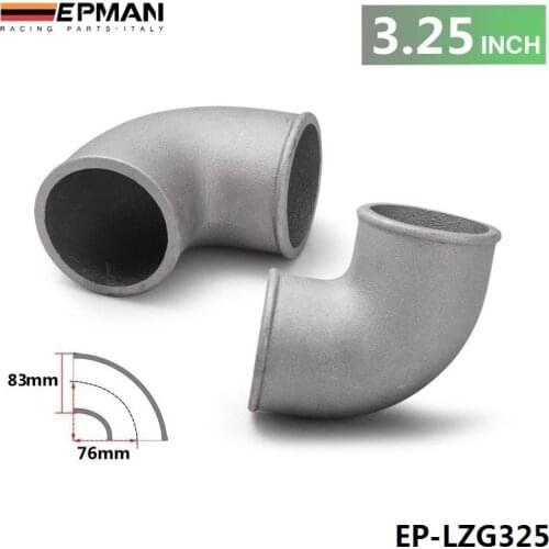 3.25" Cast Aluminium Elbow Pipe 90 Degree Intercooler Turbo Tight Bend For BMW E30 325i 318i M3 EP-LZG325