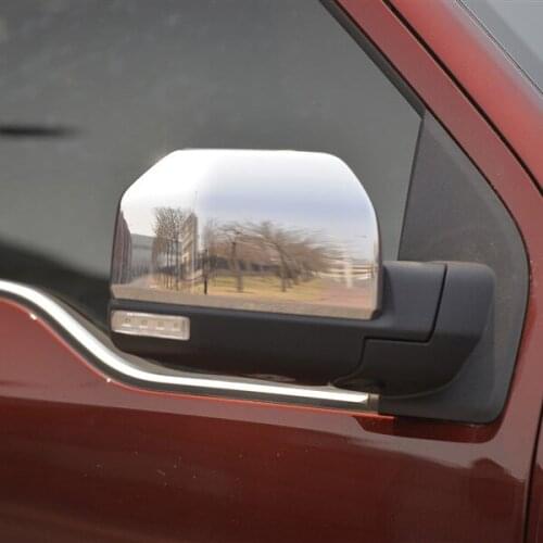Rear View Rearview Mirror Cover Trim Parts Fit For Ford F-150 2015 2016 2017 2018 2019 Chrome Accessories