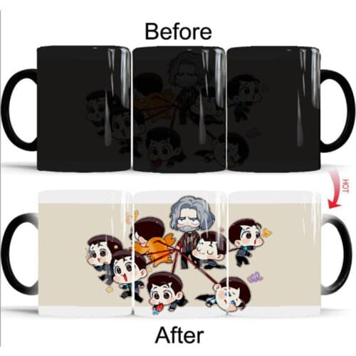 DBH Detroit Become Human Connor Hanke Cute Mug Coffee Milk Color Change Cup Hot Water Sensitive Cup Cosplay Gift