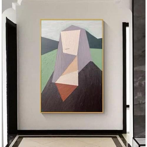 Minimalist Abstract Wood Body Painting Pictures Modern Woman Canvas Posters Prints Scandinavian Wall Art Living Room Decor