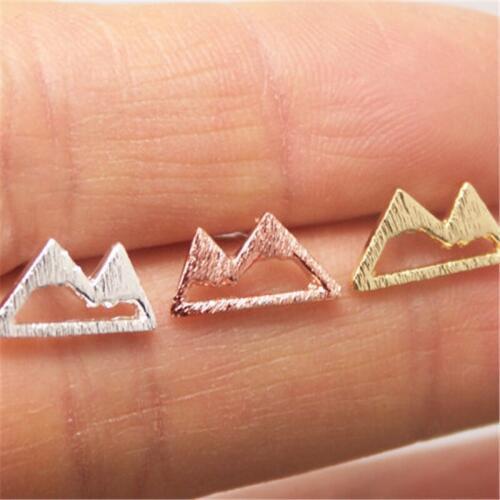 Fashion peaks stud earrings Peaks of the personality model stud earrings Simple and beautiful scenery stud earrings