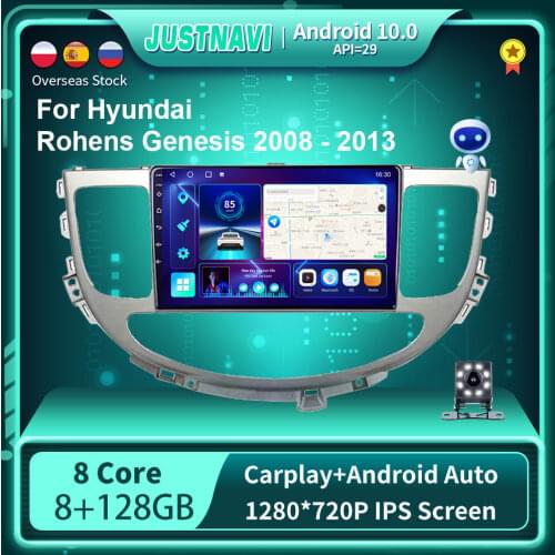4G 64G Smart Car Radio Android 10.0 Multimedia For Hyundai Rohens Genesis 2008-2013 Carplay Auto DSP GPS Navigator No 2 din DVD