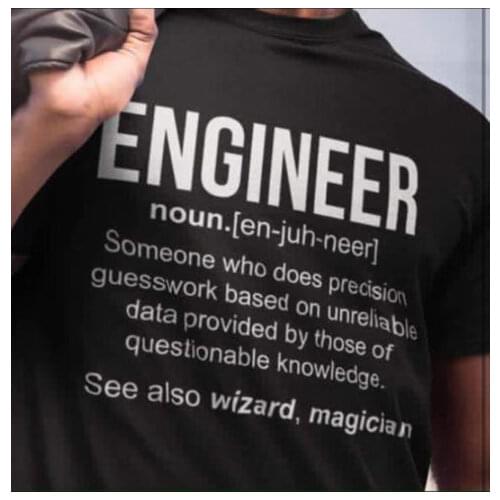 DeMina ENGINEER T Shirt men funny ENGINEER birthday novelty printed tee USA size