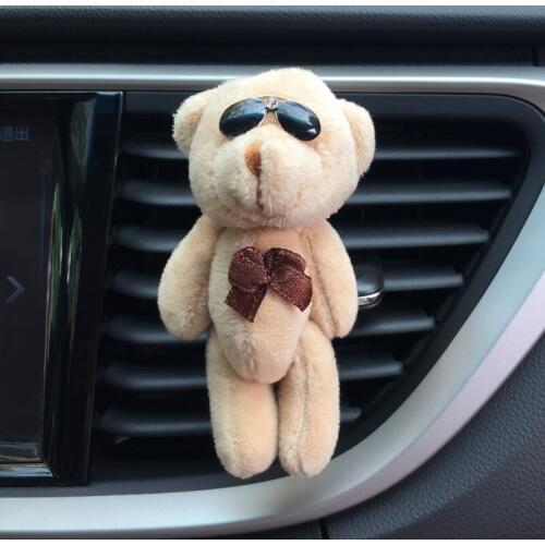 Outlet Vent Clip Air Freshener In Car Cute Bear Plush Doll Toys Decor Car Fragrance Auto Interior Aroma Diffuser Car Ornaments