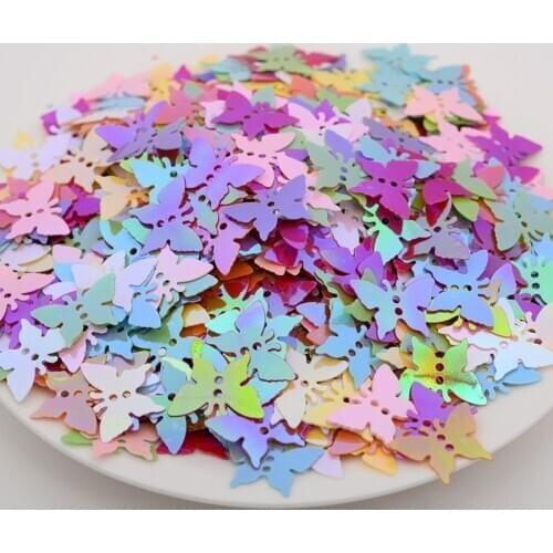10g 13mm Butterfly Sequins Golden Paillette Sewing Papillon Sequins Garment Accessories Clothing Accessories Mixed Color