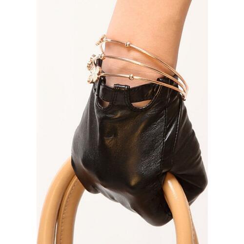 Real Leather Gloves Female Spring Autumn Thin Driving Genuine Leather Sheepskin Womans Gloves Fashion Trend L026N-1