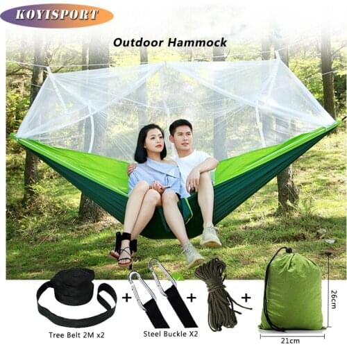 Portable Outdoor Lightweight Nylon Mosquito Net Camping Hammock For Camping