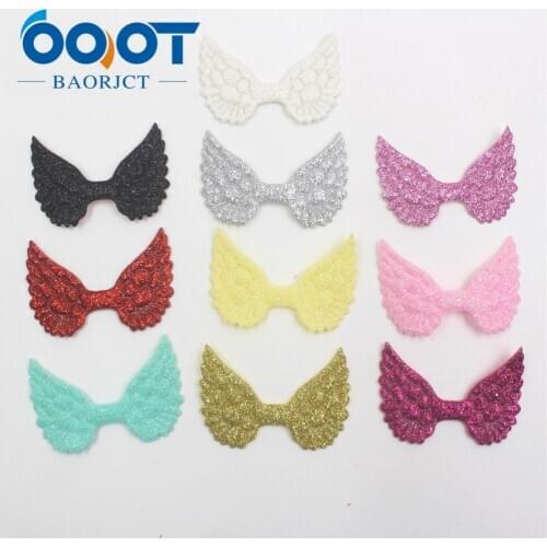 S-19111818,10pcs 5*3.5cm Glitter Shining Angel Wings Decoration Accessories Plush Hair Decoration,Clothing DIY decoration