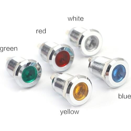 The LED indicator light stainless steel metal power supply 12 mm red and green double color 12v 24v signal lamp Light butto