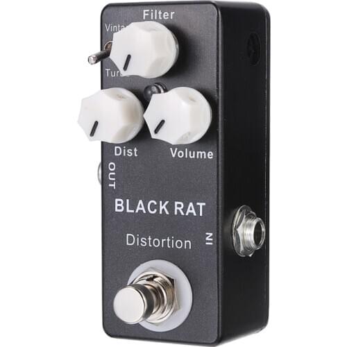 Universal Black Mini RAT Distortion Guitar Effect Pedal Two Model Distortion High Quality Guitar Effect Pedal