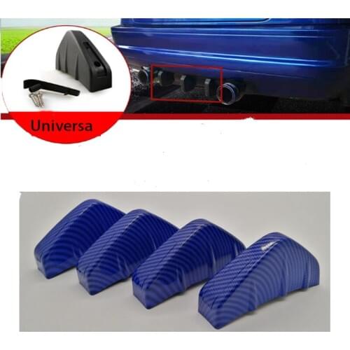 4 PCs universal car modified rear bumper diffuser molded shark fin spoiler bumper chassis decorative installation deflector