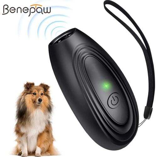 Benepaw Dog Bark Control Device Anti Bark Training Dog Barking Deterrent Rechargeable Pet Bad Behavior Stopper Up To 5m/16.4ft
