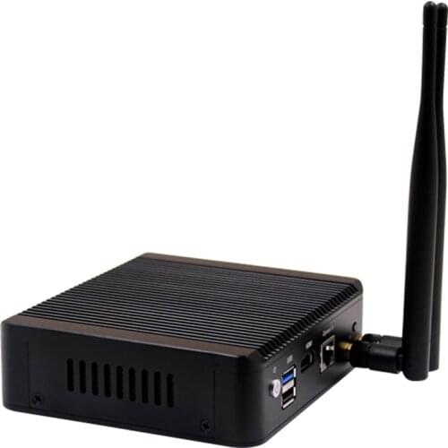 Embedded Computer with Quad Core J1900 Fanless Mini PC case Win7 4LAN Micro firewall Server Mini pcie wifi module