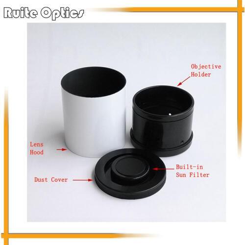 Upscale Lens Hood Dia 83.3mm Astronomical Telescope Objective Holder with Sun Filter Dust Cover For 80mm Astronomic Telescope