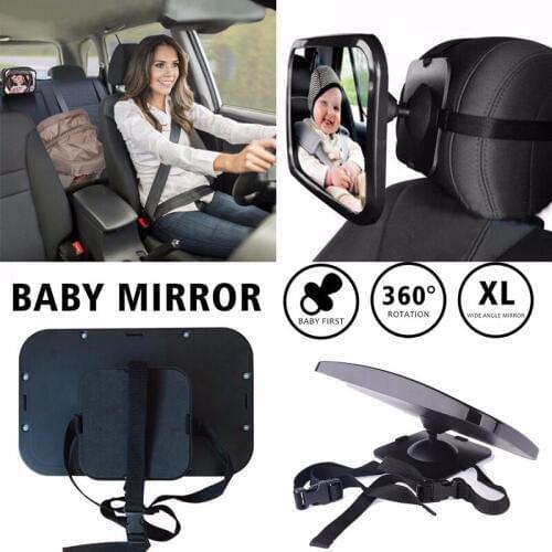 Child Seat Car Safety Mirror Monitor Adjustable Wide Car Rear Seat View Mirror Baby Headrest High Quality Car Interior Styling