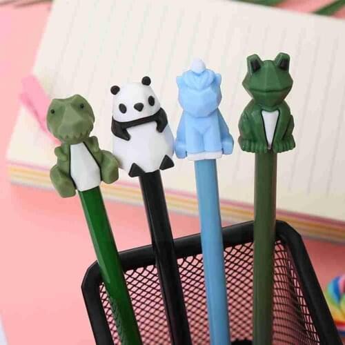 1pc Creative 3D Animal Kawaii Dinosaur Panda Frog Gel Pen Pen Office Black Supplies Stationery Signature Ink Gifts School M N4F7