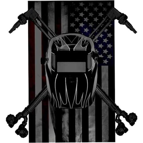 13cm x 11.8cm For Welding Helmet Funny Car Stickers Cartoon Graphics Decal Car Accessories Scratch-proof Decor