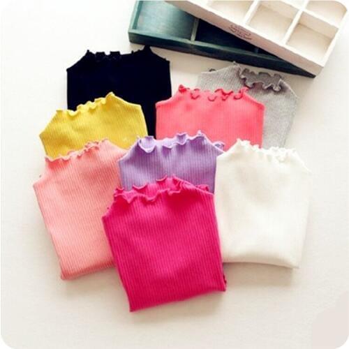 2020 new spring childrens clothing Girls baby T-shirt bottoming shirt O-Neck long-sleeved sweater j kids foreign trade tops