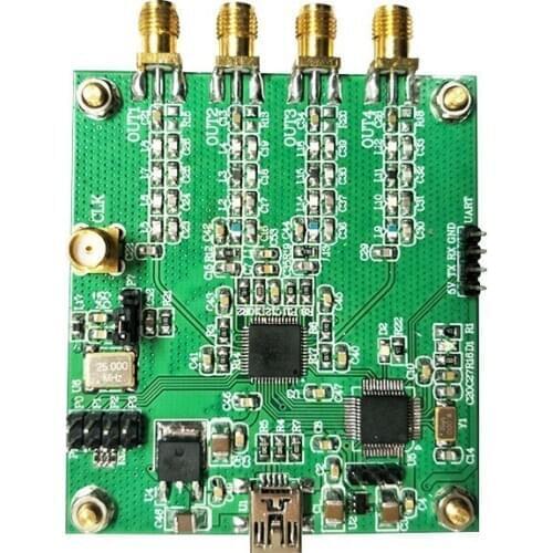 TZT AD9959 4-Channel DDS Module RF Signal Generator AT Commands Serial Output Frequency Sweep AM