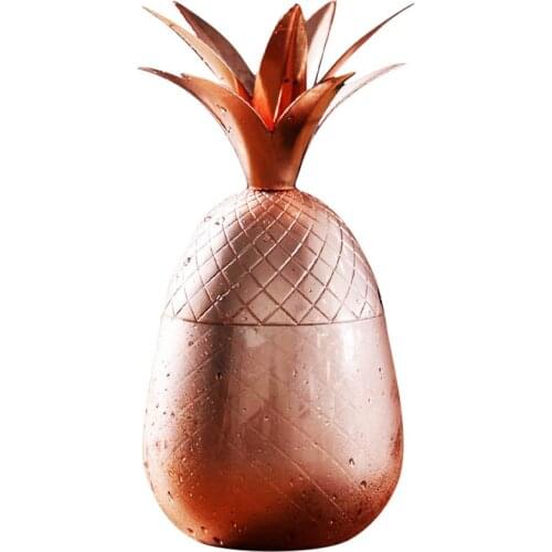 304 Stainless Steel Pineapple Glass Cocktail Glass Wine Set Creative Style Special Wine Glass Metal Wine Glass