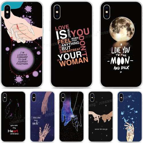For iPhones 12 Mini 11 Pro XS Max XR X 6 7 8 Plus SE2 SE 2020 Angel Love Darlin Couple Phone Case For iPod Touch 7 6 5 Cover