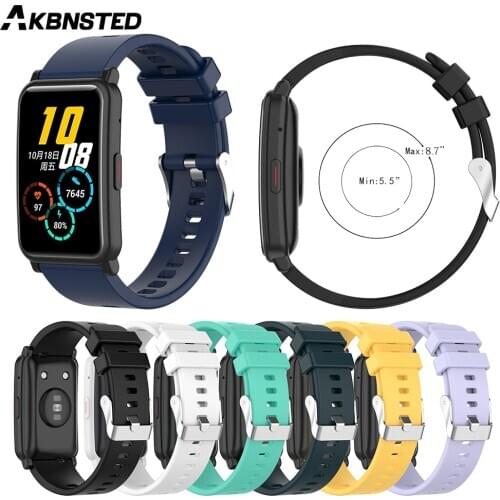 AKBNSTED 20MM Colorful Silicone Sport Strap For Huawei Honor ES/Huami Amazfit GTS 2/GTS/Bip/Bip U/Garmin Venu Smart Watch Strap
