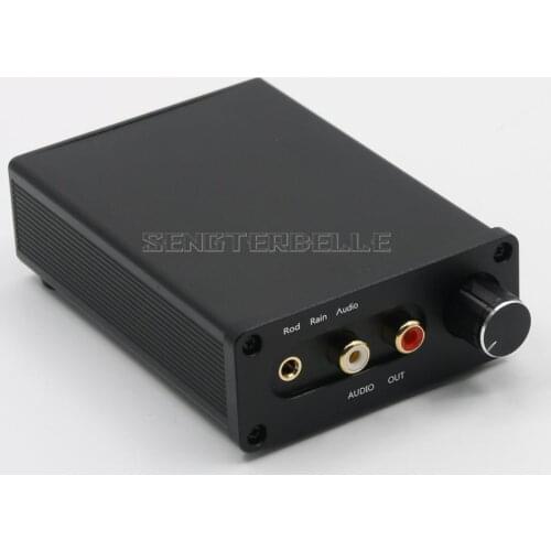 Finished Black ES9038 Amanero USB DSD512 Audio DAC Decoder HiFi Mini Headphone Amplifier