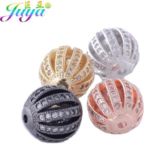 Juya Wholesale DIY Jewelry Beads 10mm 12mm Hollow Meal Ball Floating Charm Beads For Needlework Bracelet Earrings Jewelry Making