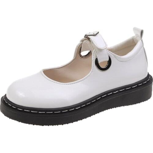 YSHUNIJ Little leather shoes female Japanese Lolita shoes student ins Lori black single shoes cute uniform shoes tide