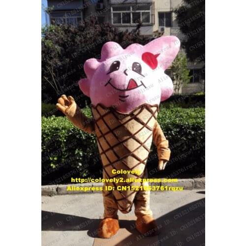 Icecream Ice Cream Cone Yogurt Yoghurt Yoghourt Mascot Costume Adult Cartoon Character Company Promotion New Year Party zz7805