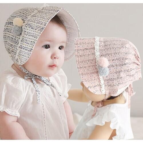 Infant Soft Visor Sun Hats Princess Lace Caps Cute Baby Girls Bonnet Newborn Photography Props s