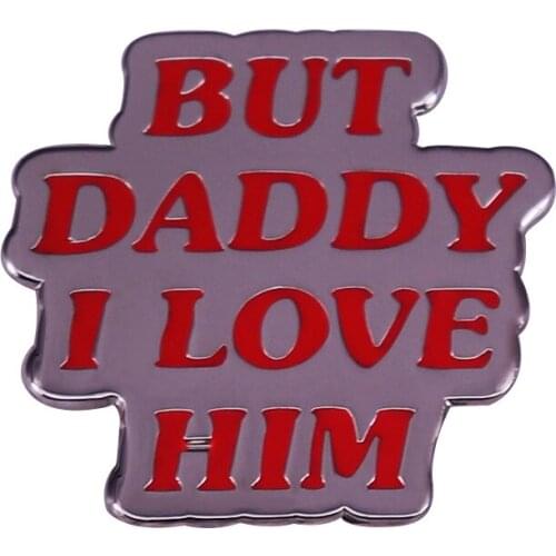 But Daddy I Love Him Brooch little mermaid Ariel Badge fairy tale Enamel Pin Gift