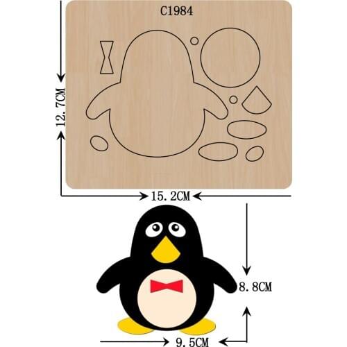 New penguin Wooden die Scrapbooking C1984 Cutting Dies