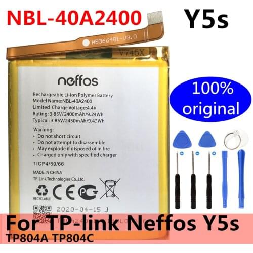 New 2450mah High Quality NBL-40A2400 Battery For TP-link Neffos Y5s TP804A TP804C Cell Phone Battery +Tools Kits
