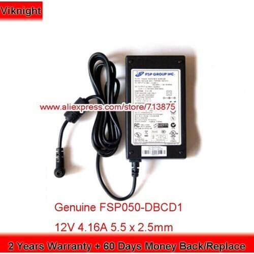 Genuine Fsp 50W 12V 4.16A FSP050-1AD121C FSP050-DBCD1 AC Adapter for HISENSE LCD19W57DCA FSP050-DIBAN2 5.5 x 2.5mm Power Supply