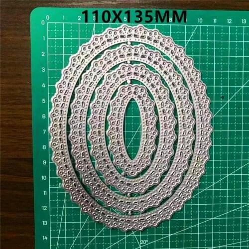 Oval Metal Cutting Dies 2021 Dies New Arrival Christmas Die Cut Stencils New Metal Hollow Cutters Scrapbooking Arts