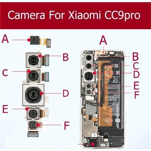 Front & Back Rear Camera for Xiaomi CC9 Pro Mi CC9 Pro Mi CC9pro Back Facing Camera Flex Ribbon Repalcement Repair Parts